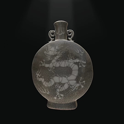 龙泉青瓷·龙纹扁瓶